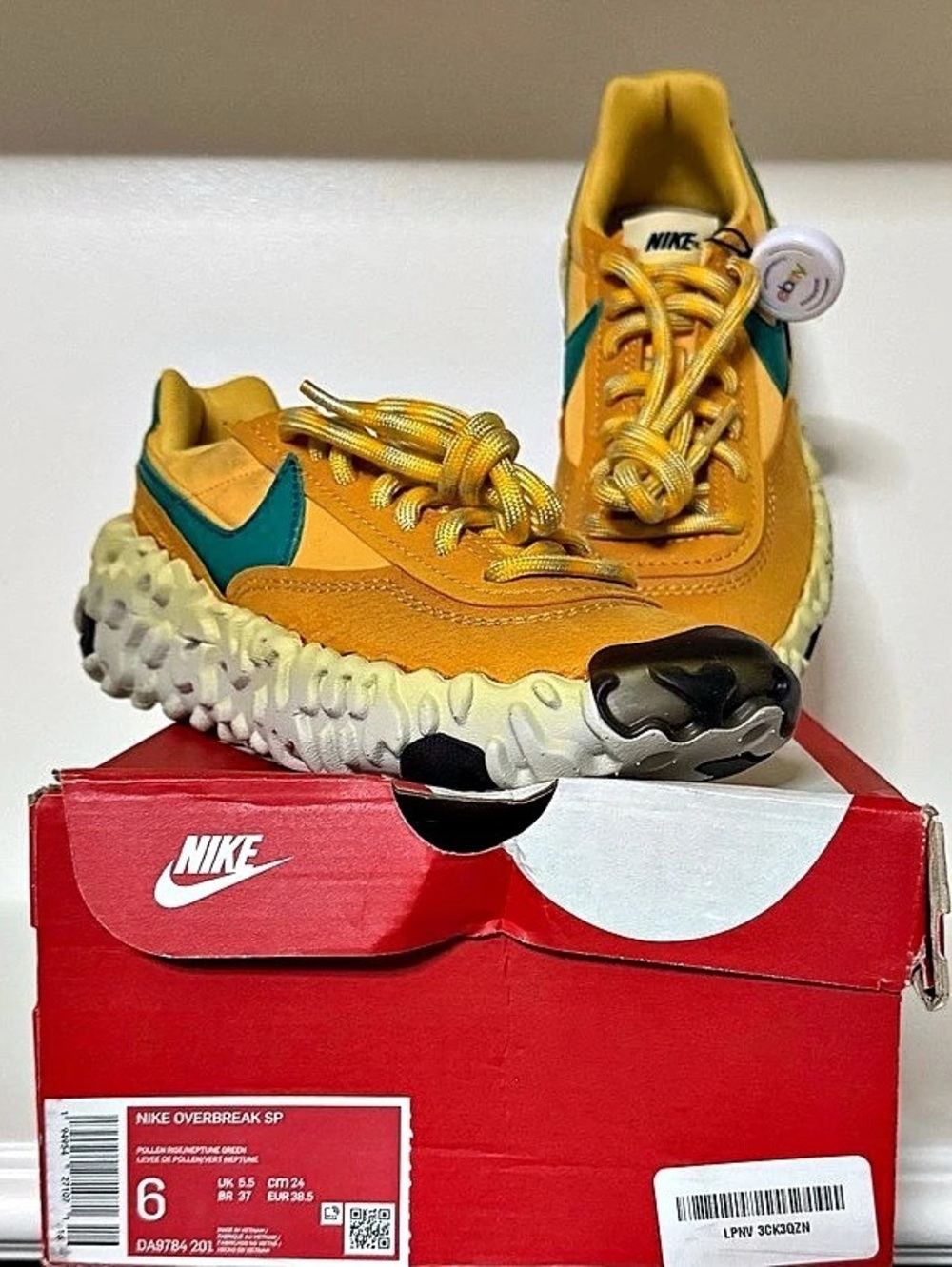 Nike OverBreak SP Women's Sneakers Yellow & Green US 6 NWT